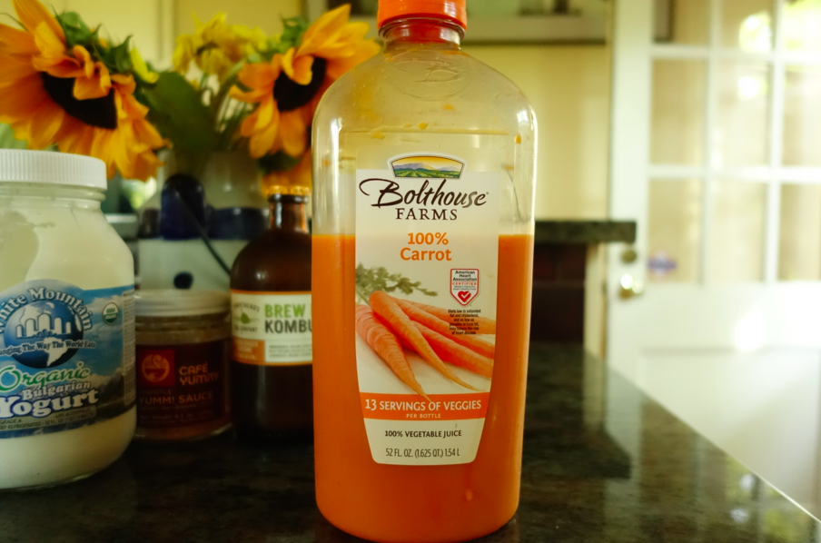 Organic carrot juice. Refreshing, sweet, and healthy.