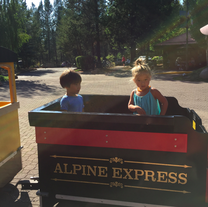 Alpine Express....and, sigh...I think Cruzzie might be too old for these types of things these days. He used to be in love with trains, planes, automobiles...but now, the newness has warn off, and it no longer makes him so happy. Growing up sucks.