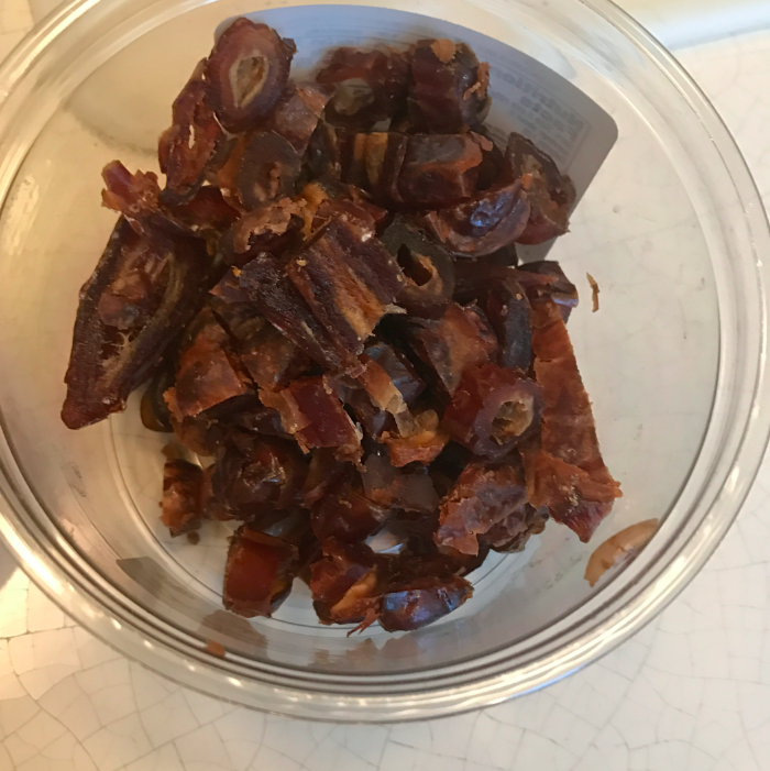 Chop the dates (makes it easier in the food processor)