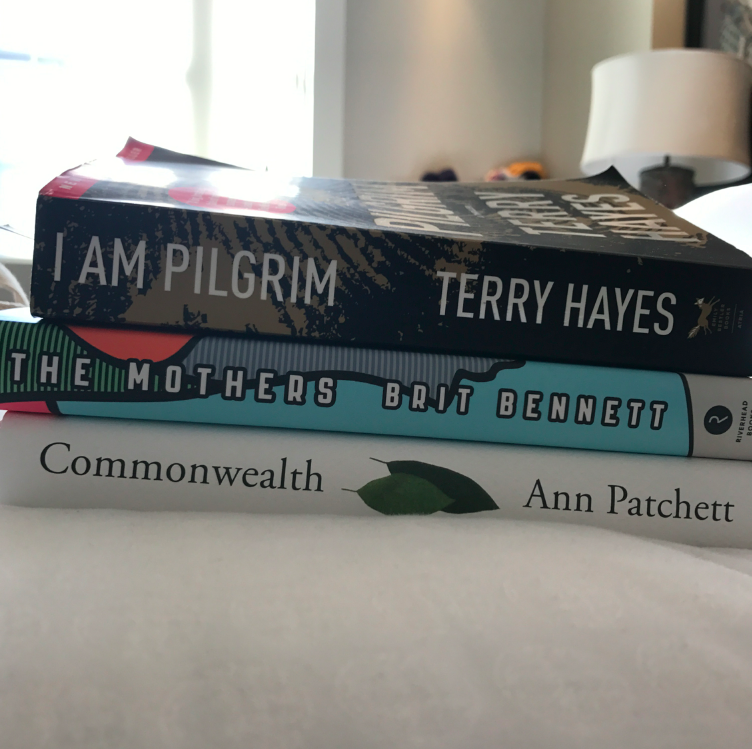 My books! I am Pilgrim, The Mothers, and Commonwealth.