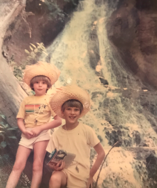 And apparently I have always loved waterfalls and straw hats. I also wish I had that vintage gymnastics shirt I am sporting in this photo.