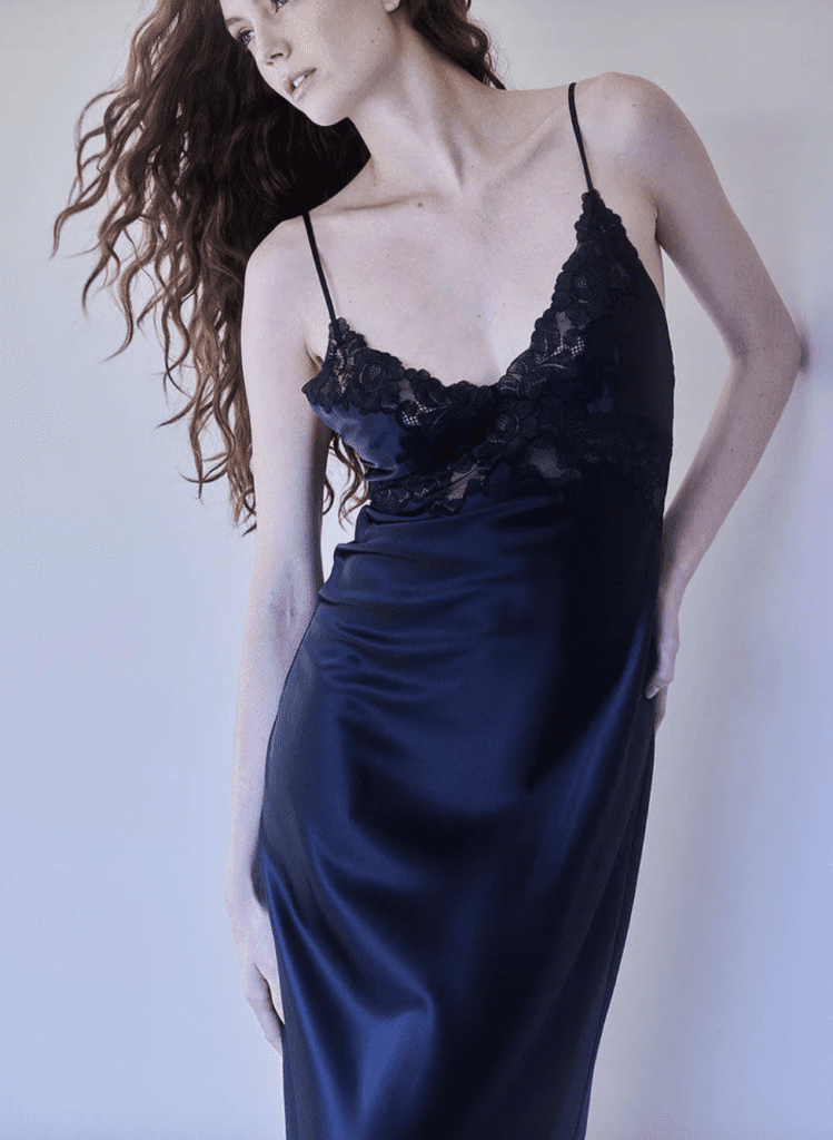 josie natori lace dress dolce and gabbana Josie Natori Lolita Slip Dress with Lace Detail
